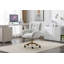 Chaise de bureau pivotante en tissu Teddy