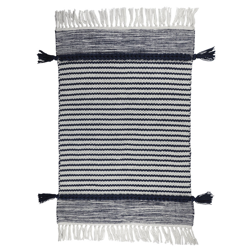 Duggins Striped Indoor / Outdoor Rug, Rectangle 2' x 3'