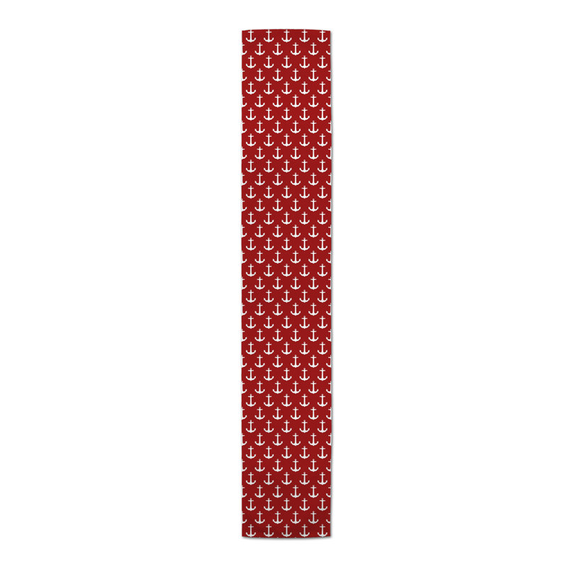 Chemin de table géométrique McKay, L 90 po x l 16 po, Rouge, Mckay Geometric