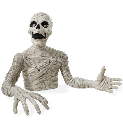 36-in Groundbreaking Mummy - Creepy Exterior Halloween Yard Decor