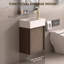 Meuble-lavabo suspendu Mori de 16 po avec lavabo intégré en acrylique