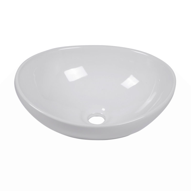 Lavabo de salle de bain vasque ovale en céramique 16X13