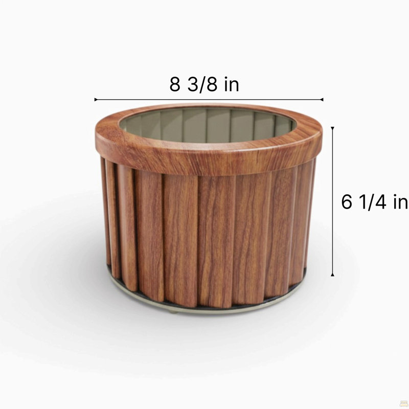 Pot rond Strata MD - brun moyen