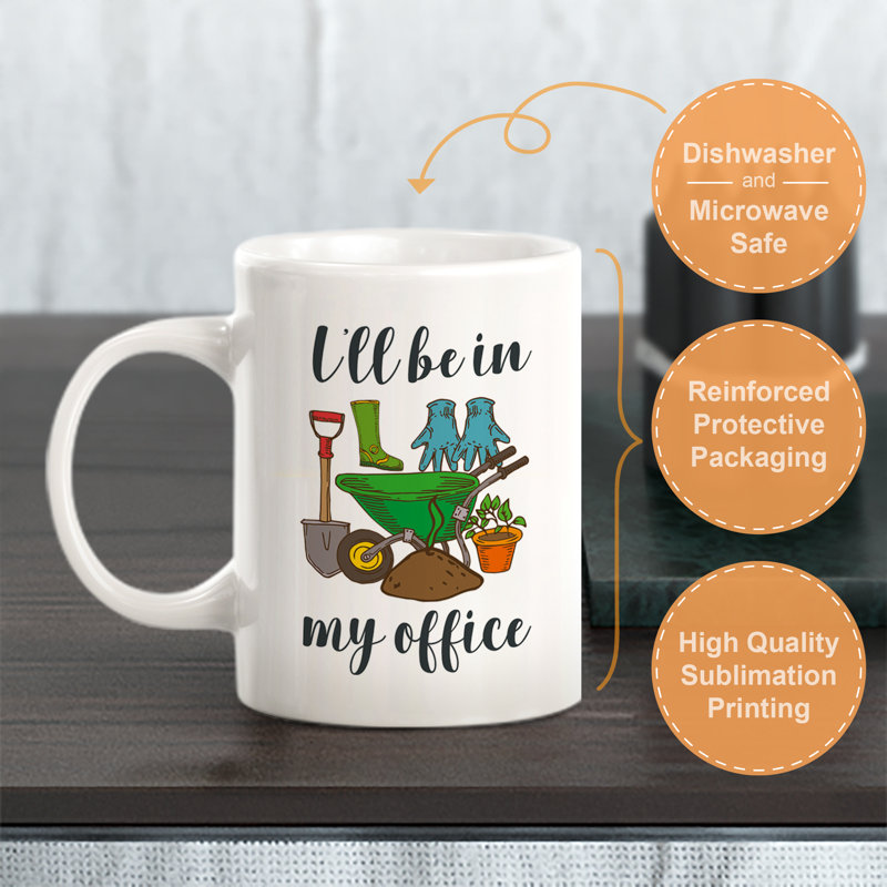«I'm Be In My Office 11Oz», tasse à café, Céramique, Ensemble de verres à lait