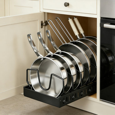 Hale-Marvin Pull Out Steel Kitchenware Divider(Black)