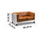 Canapé rétro en aluminium 60,24 po