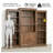 78.75'' Tall 3-Piece Retro Bookcase With 5-Color LED Lighting-1072574314