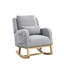 Fauteuil à bascule moderne gris avec soutien lombaire supplémentaire et poches latérales avec revêtement deux