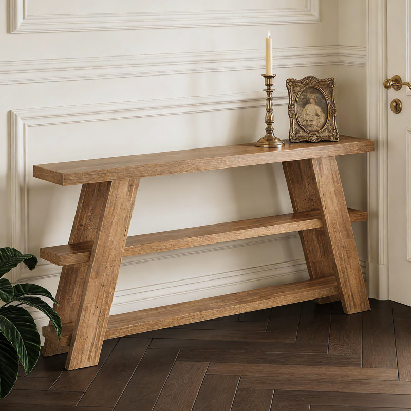 Table d'appoint mince avec rangement, console à 3 niveaux, canapé