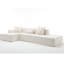 Moderne beige modulaire avec un salon relaxant, tissu, sans assemblage, option élégante