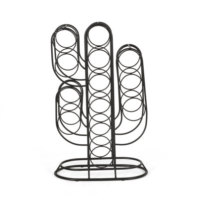 13 Bottle Tabletop Wine Bottle Rack in Black by Winston Porter