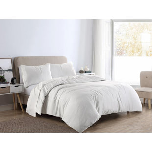 Cotton Solid Colour Duvet Cover with Pillowcases