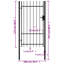 Barrière en métal noir Levacy-73102125
