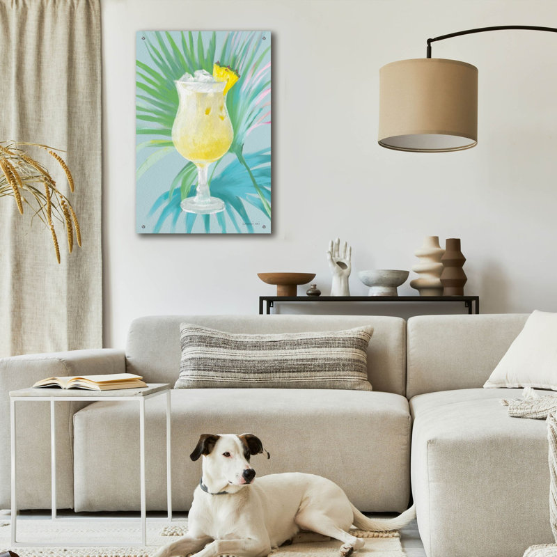 «Tropical Cocktail 1» par Danhui Nai, art mural en verre acrylique, H 36 po x l 24 po x P 0,2 po