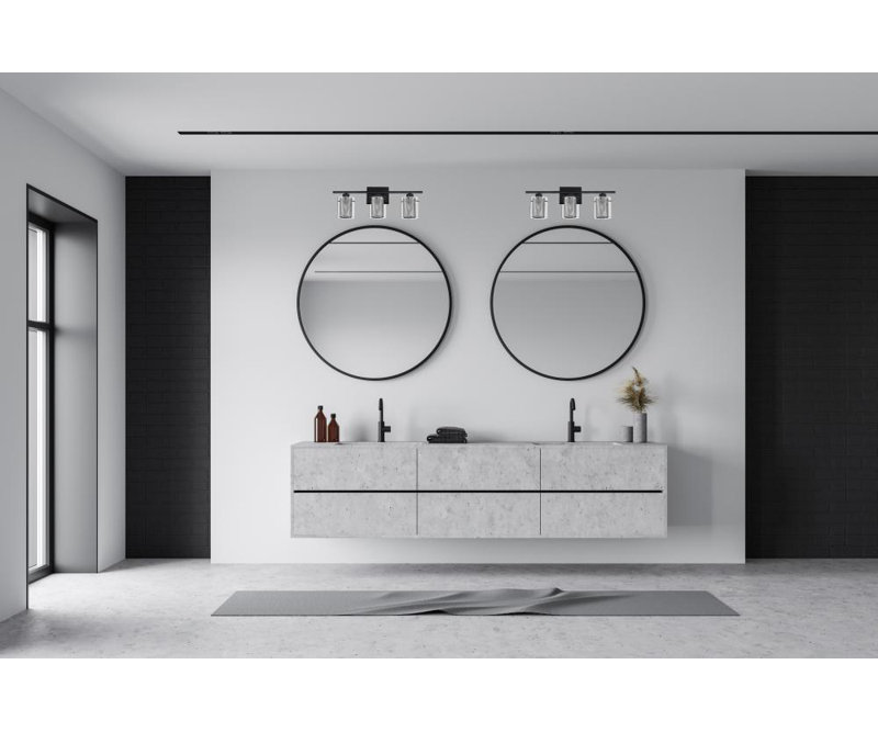 Éclairage pour meuble-lavabo à intensité variable Aimme, Transparent, 3