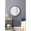 Miroir mural 31,5 "en bois de pin, miroir décoratif pour la salle de bain et le salon