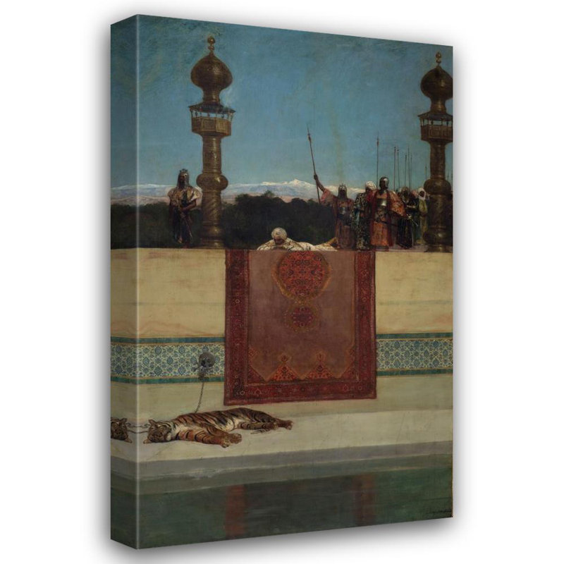 "Le tigre du sultan" par Jean-Joseph-Benjamin Constant - Art sur toile tendue avec châssis, H 24 po x l 17 po