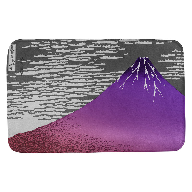 Clair Memory Foam Non-Slip Bath Rug, 17" W x 24" L, Pink/Purple/Clear