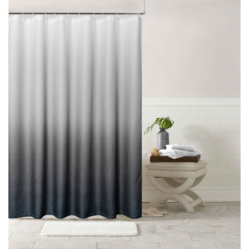 Rideau de douche simple Bozman Ombre, Noir