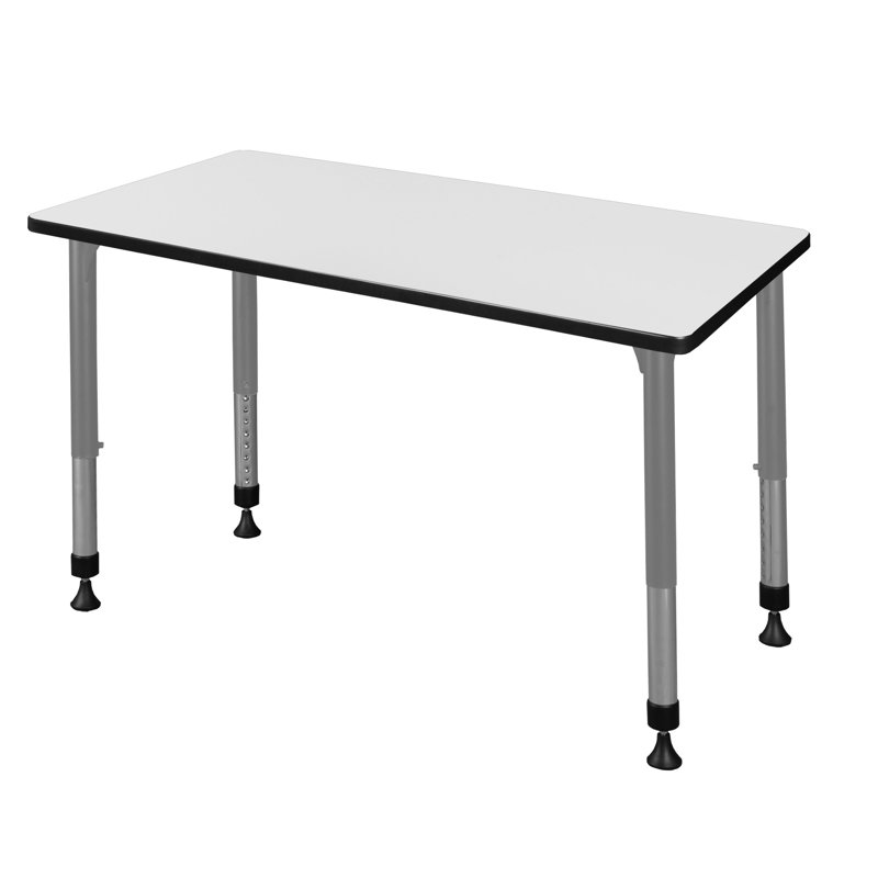 Kee Height Adjustable Training Table, White