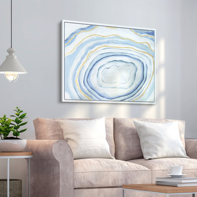 «Snowey Tunnel», art mural en toile peinte à la main avec feuille d'or par Martin Edwards