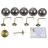 5-Light Modern Sputnik Globe Semi Flush Mount