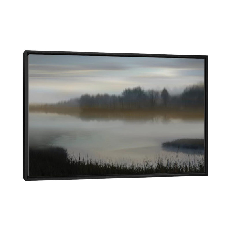 " Dawn ", 18" H x 26" W x 1.5" D, Black Framed Canvas, No Mat