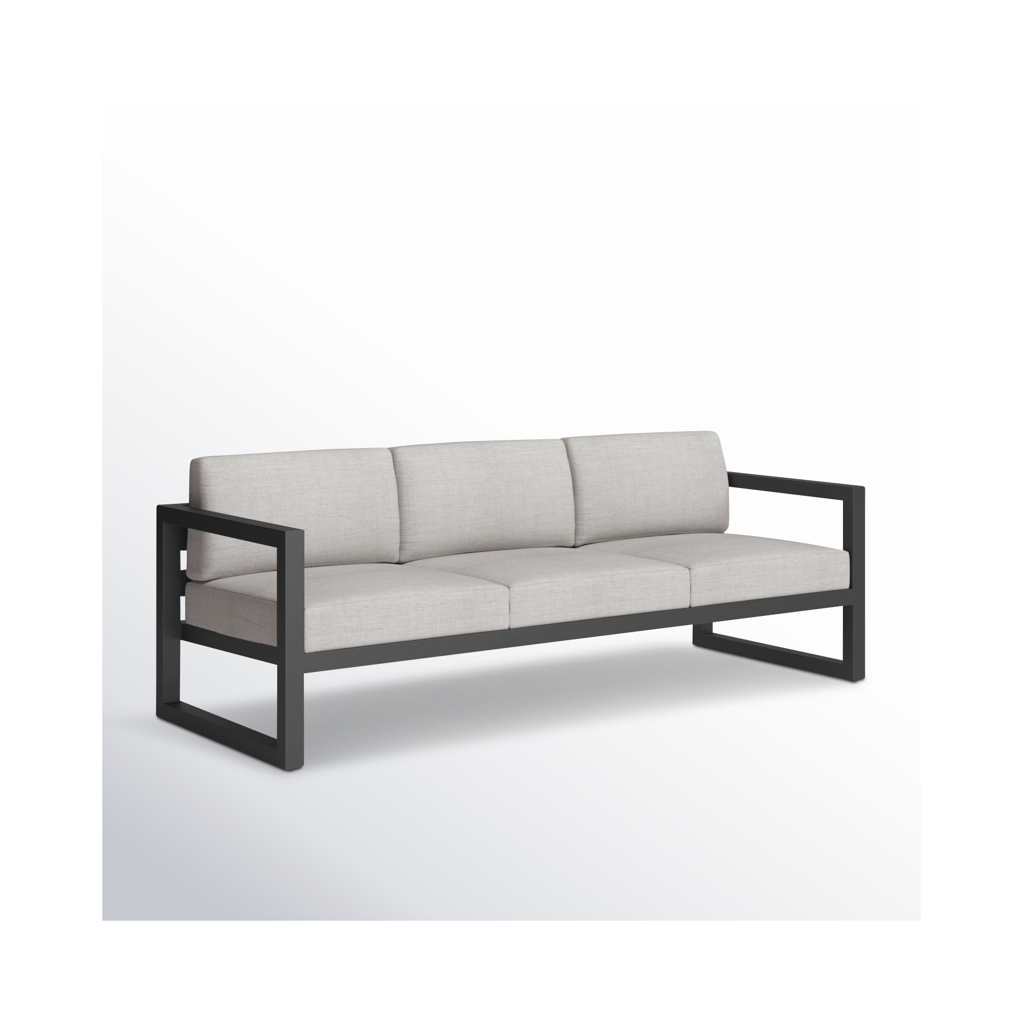 Smith 84" Outdoor Sofa with Sunbrella® Cushions, Cast Silver, Slate