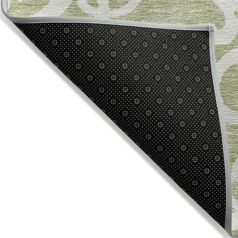 Chayden Washable Damask Indoor / Outdoor Rug, Rectangle 3' x 5'
