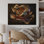 Pivoine arc-en-ciel liquide or I - impression sans cadre sur bois