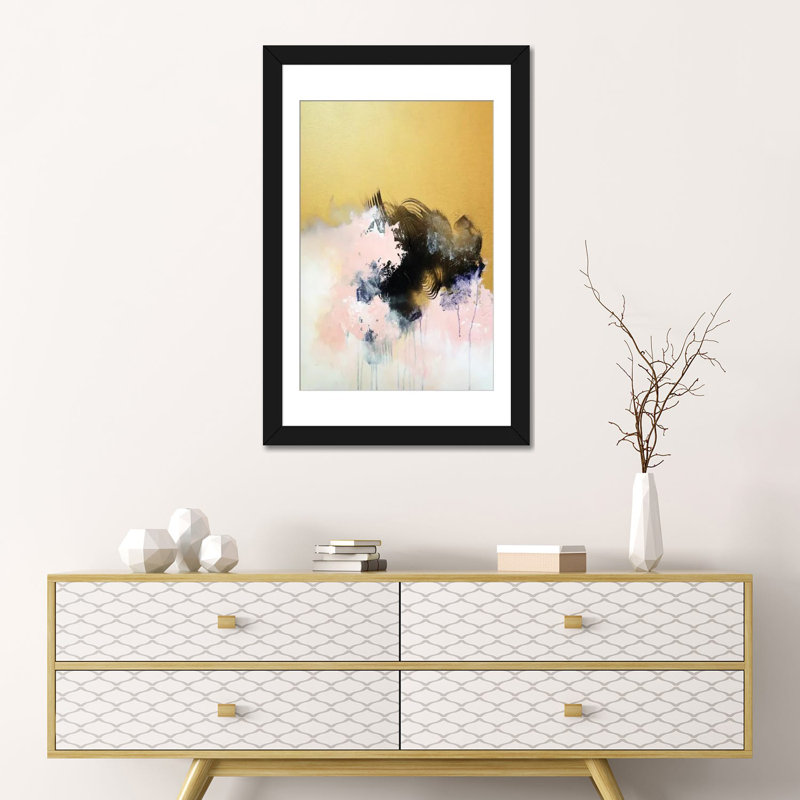 «All That Glitters II», reproduction d'art sur toile tendue, H 24 po x l 16 po x P 1 po, Papier beaux-arts encadré noir