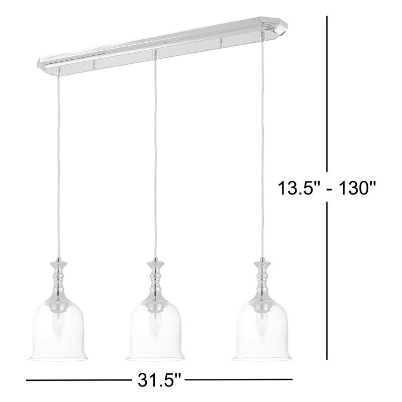 Ehrfried 3 - Light Polished Nickel Kitchen Island Pendant