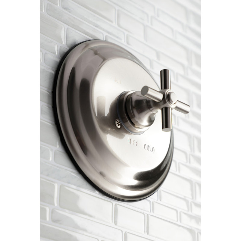 Kingston Brass Single-Handle Pressure Balanced Tub Faucet, Brushed Nickel