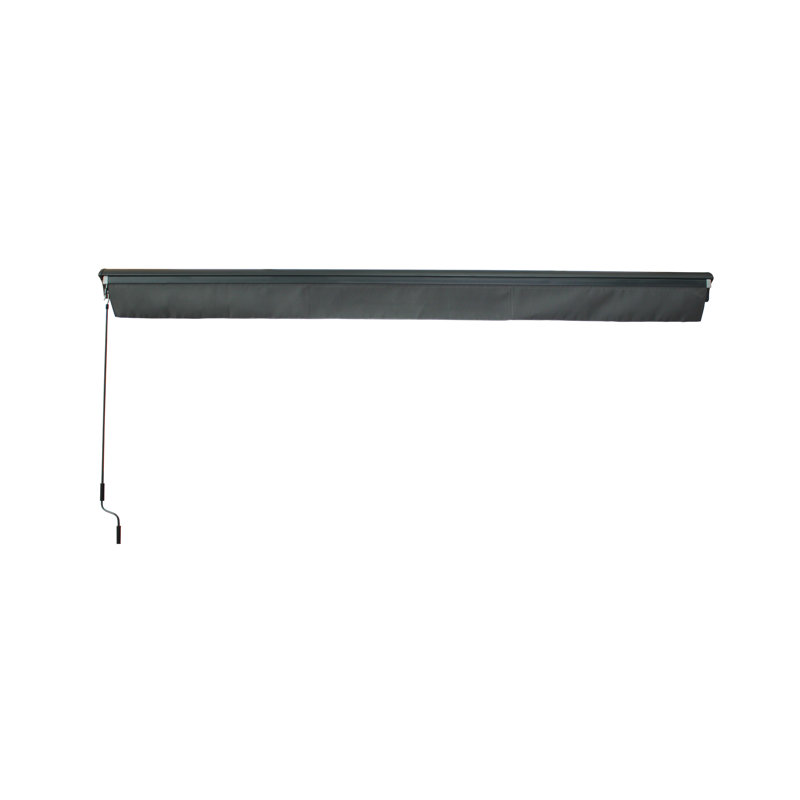 Dakota Fields 2.95cm W x 2cm D Metal Cover Retractable Patio Awning, Grey