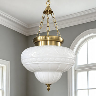 Luminaire suspendu en verre Mid-Century moderne pour îlot de cuisine