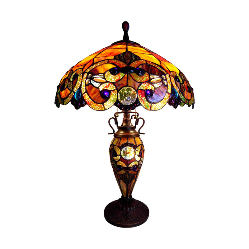Elston Resin Table Lamp, Orange