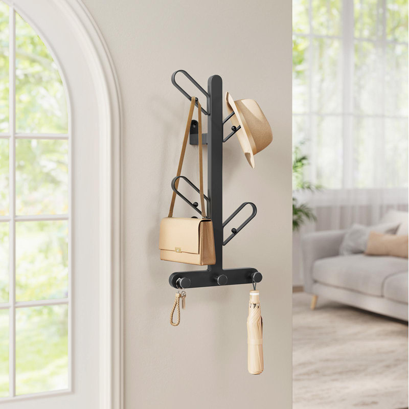 Wall-mounted Coat Rack, Ink Black