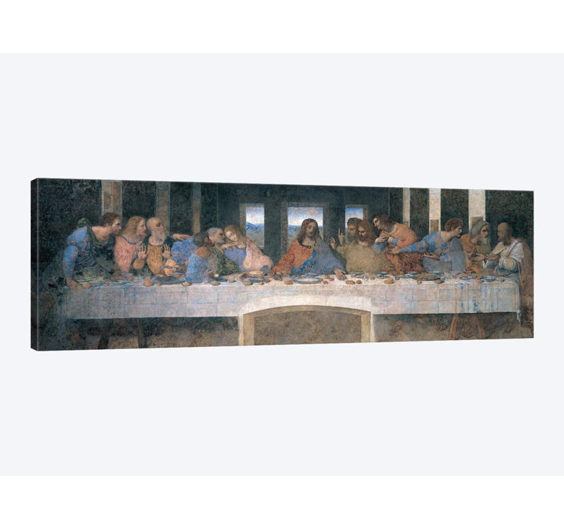 L'Ultima Cena (The Last Supper), recadrée par Leonardo Da Vinci - estampe numérique sur toile tendue avec châssis