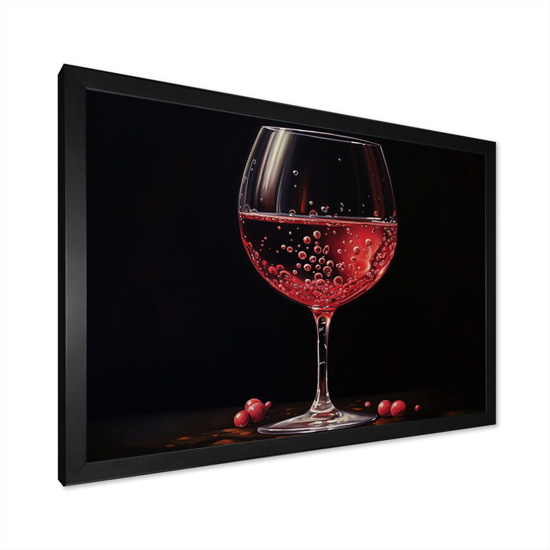 «Garnet Glimmer I», reproduction sur toile, H 24 po x l 32 po x P 1 po, Cadre simple noir