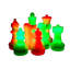 25" Tall Light-Up Giant Chess Set - Night Use - 2 White Sides Light Red and White-49310065