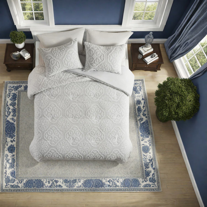 Comfortable Poly Duvet Bedding Sets, Farmhouse Style King Size