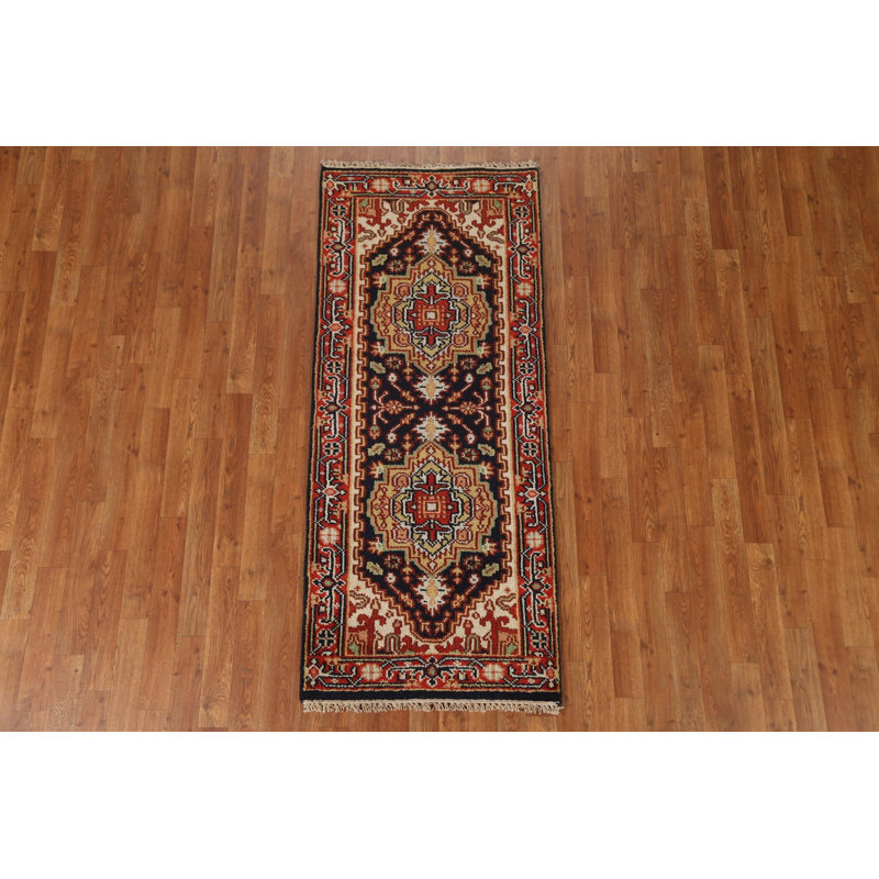 Tapis géométrique Heriz Serapi noué à la main 2 x 6