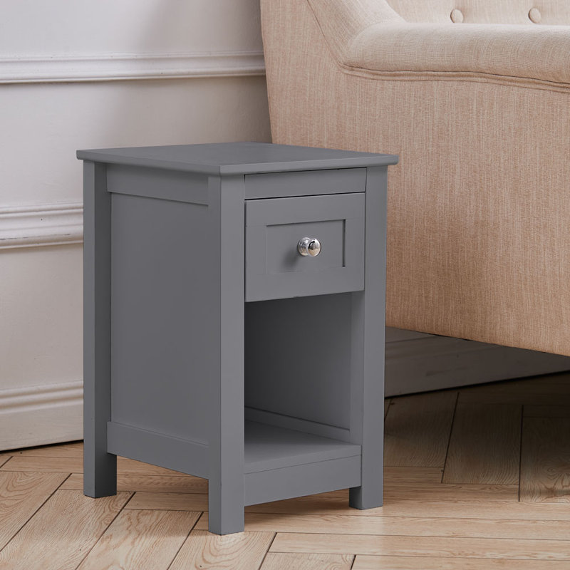 Roper 28cm W Bedside Table, Grey