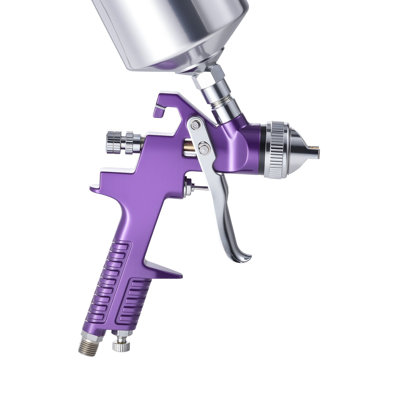 3-Piece Air Spray Gun Kit, Professional Auto Paint Spray Gun Set with 3 Nozzles (1/1.4/1.8mm), 3 Cups & Air Regulator, Gravity Feed Automotive Paint Sprayer for Primer, Topcoat & Touch-Up