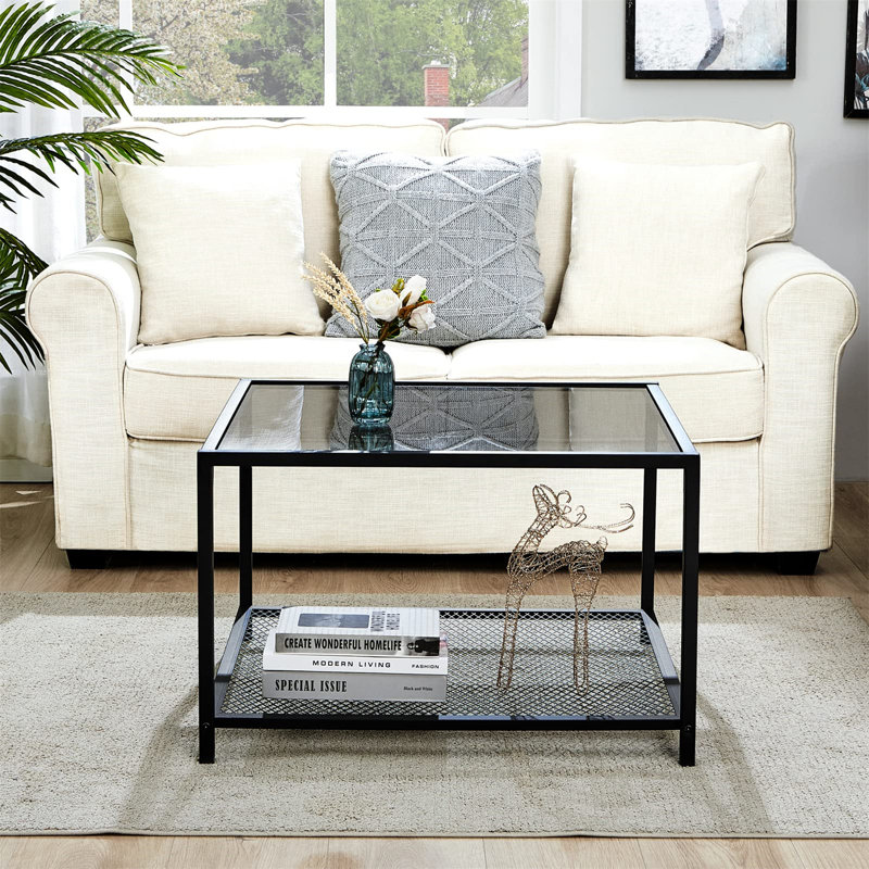 Glass Top End Table