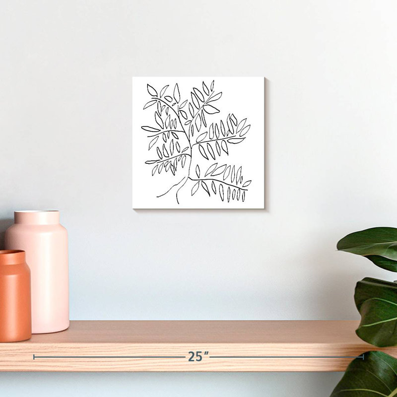 Harnek, un arbre noir et blanc, H 10 po x l 10 po