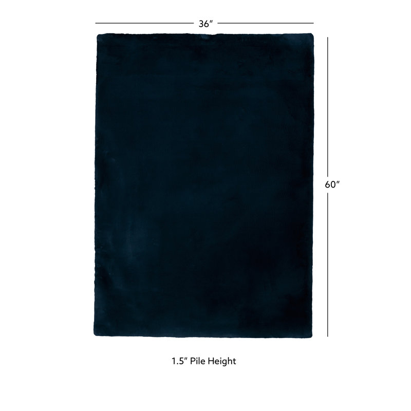 Adbert Navy, Rectangle 3' x 5'
