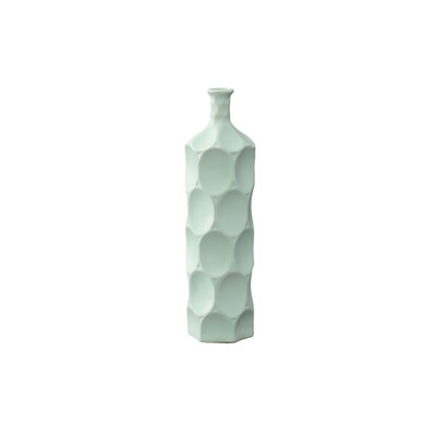 Vase en céramique avec motif ovale pressé