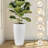 Set Of 2 Faux Rattan Tall Planters Outdoor Indoor Large Planters With Water Level Monitor Inner Bucket, Automatic Watering, Flower Plant Pots For Garden, Patio, Porch, Backyard (22 Inch )-1940887801