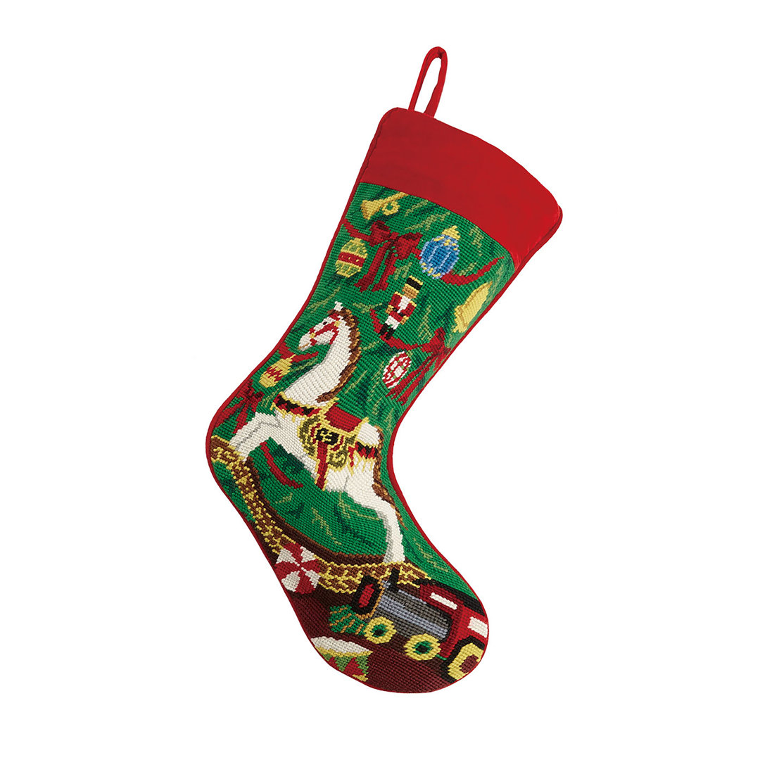 Vermehr Rocking Horse Needlepoint Stocking The Twillery Co.®